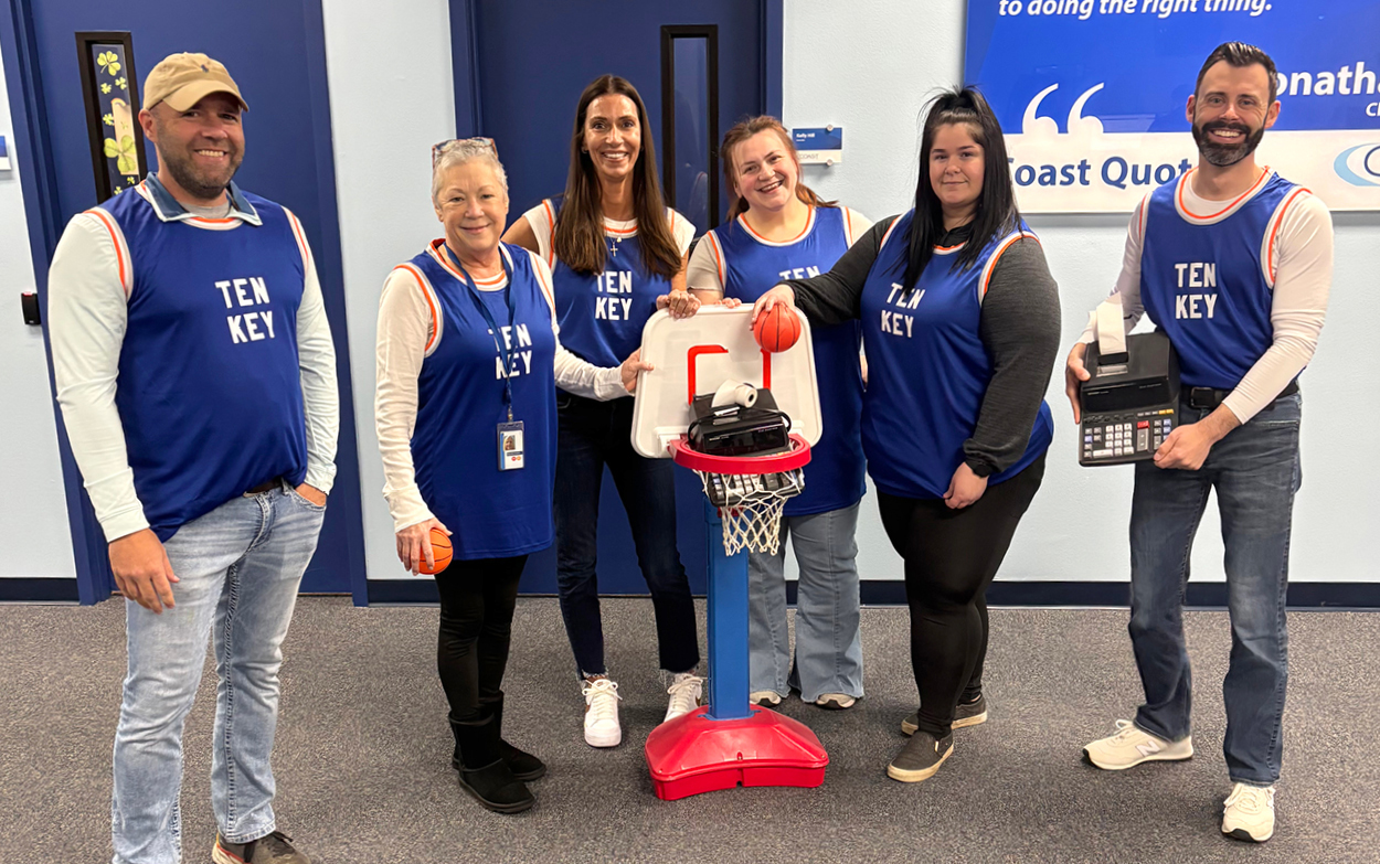 Accounting team on sports day