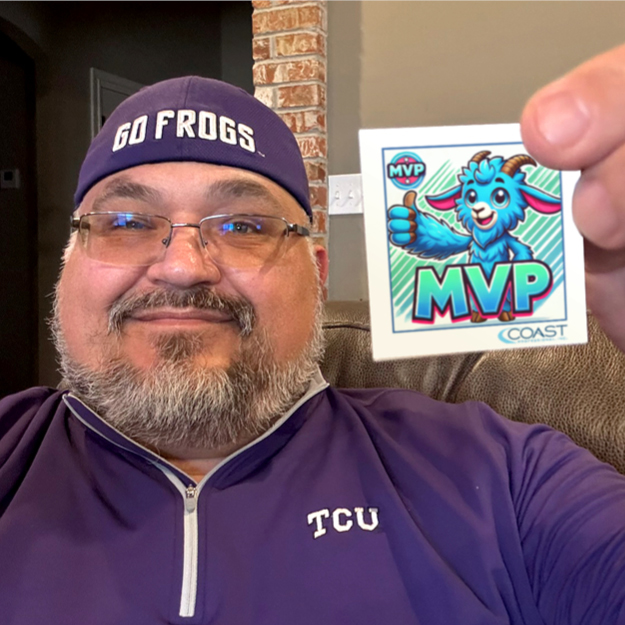 Happy man earns MVP status