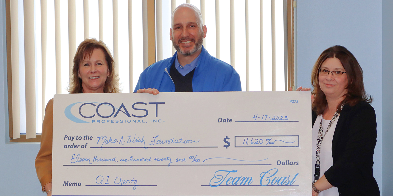 Make-a-Wish check presentation